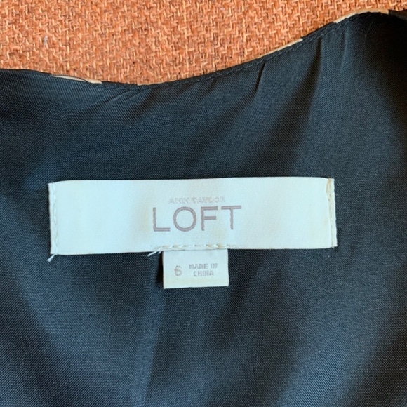 Ann Taylor LOFT Long Sleeve Satin Animal Print Shift Dress Sz 6 - Picture 10 of 11